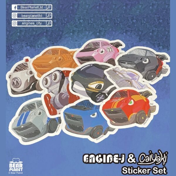 Engine-J & Cariyaki Sticker Set (Blue Set) Engine-J & Cariyaki Sticker Set (Blue Set)