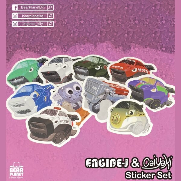 Engine-J & Cariyaki Sticker Set (Pink Set) Engine-J & Cariyaki Sticker Set (Pink Set)