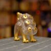 Clear Dahlia Gold Three-headed Cat "Dahlia Neko" (Clear Gold)