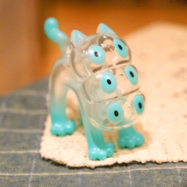 Clear Dahlia Sky Blue Three-headed Cat "Dahlia Neko" (Clear Sky Blue)