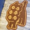 Three-headed Cat “Dahlia Neko” Rug (Brown) Three-headed Cat “Dahlia Neko” Rug (Brown)