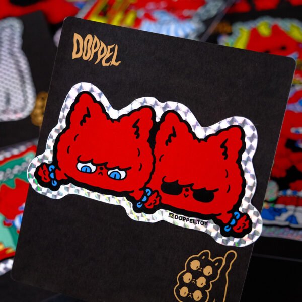 Doppel Joyride Silver Diamond Holographic Sticker (Each)