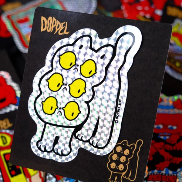 Doppel Joyride Silver Diamond Holographic Sticker (Each)