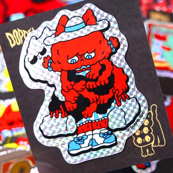 Doppel Joyride Silver Diamond Holographic Sticker (Each)