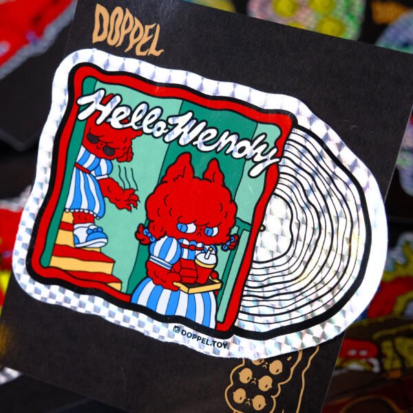 Doppel Joyride Silver Diamond Holographic Sticker (Each)