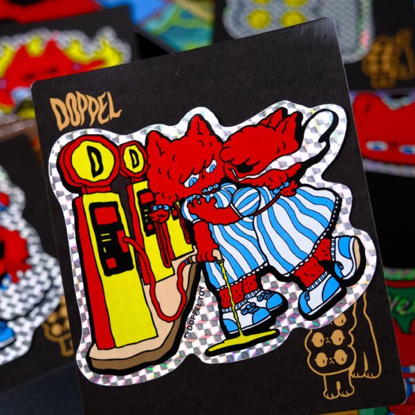 Doppel Joyride Silver Diamond Holographic Sticker (Each)