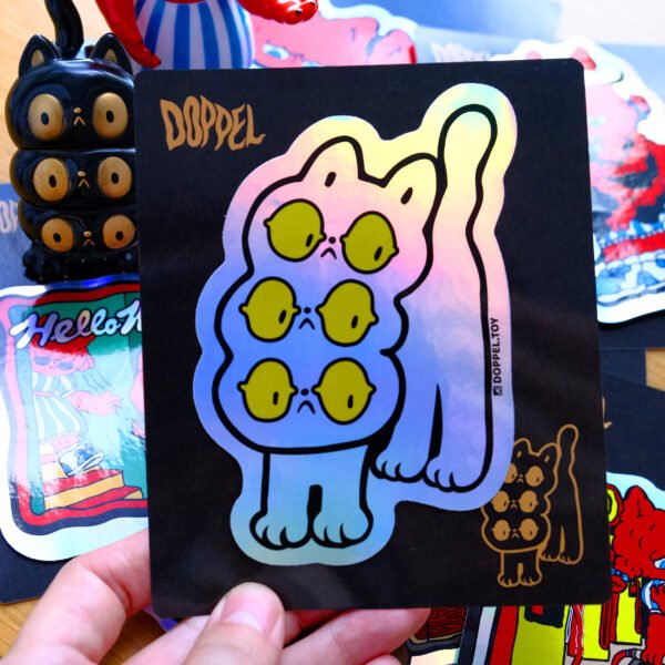 Dahlia Neko Silver Doppel Joyride Sticker (Each)