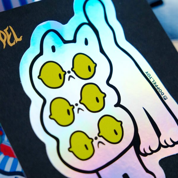 Dahlia Neko Silver Doppel Joyride Sticker (Each)