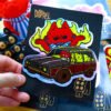 Car and Fire Doppel Joyride Sticker (Each)